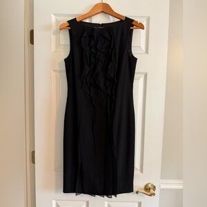 Ann Taylor Sleeveless Sheath Dress | Size 8 | Ruffle Front